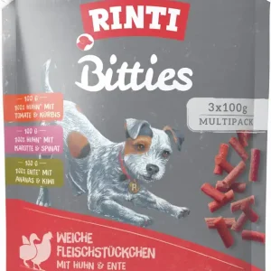 Schnäppchen Sparpaket 2 x 3 x 100 g Rinti Bitties Weiche Fleischstückchen Multipack Hunde Snack
